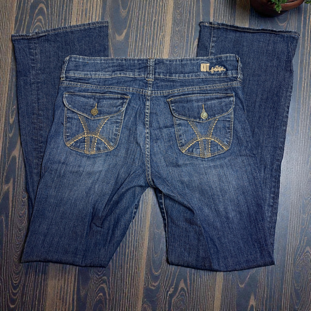 Women's KUT from the Kloth Blue Boot Cut Jeans Size 12 - Picture 6 of 6